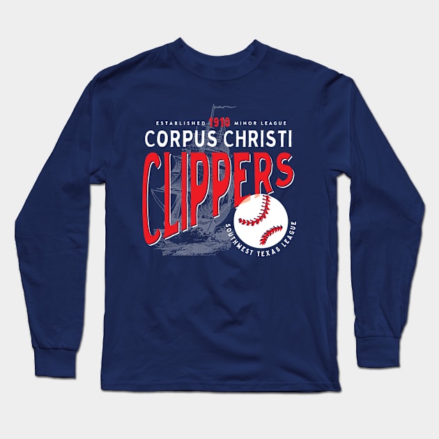 Corpus Christi Clippers Long Sleeve T-Shirt by MindsparkCreative